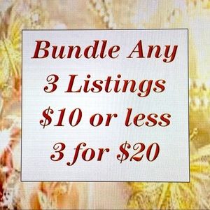 🌼BNDL3for$20🌼Bundle 3 items $10 or less for $20